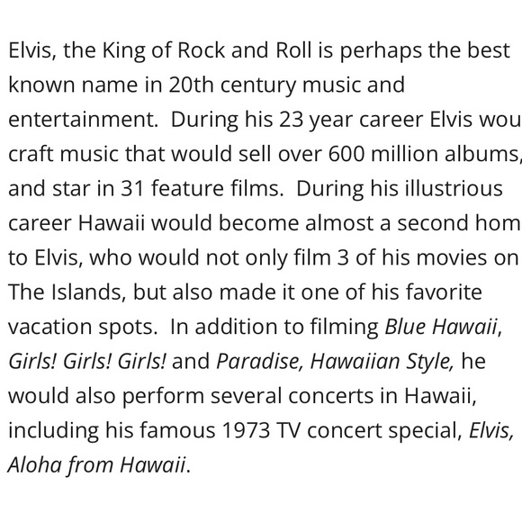 Elvis Presley Elvis in Blue Hawaii Malibu Shirts Light Blue Large NWT - Picture 7 of 13